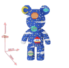 Đồ chơi xếp hình Bearbrick Vũ trụ xanh_5540