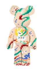 Đồ chơi xếp hình Bearbrick họa tiết chú hươu màu Cafe sữa_1704