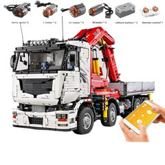 Đồ chơi xếp hình Xe Tải Cẩu Khí Nén điều khiển từ xa_19002