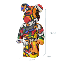 Đồ chơi xếp hình Bearbrick gấu họa tiết_89008
