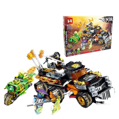 Đồ chơi xếp hình xe ô tô tải ủi đất Cole và xe máy moto của Lloyd_MG859