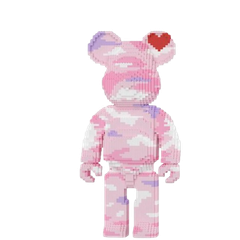 Đồ chơi xếp hình Bearbrick Ombre hồng_1711