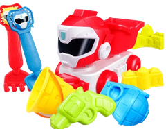 Đồ chơi xúc cát ô tô siêu nhân đỏ_123-15