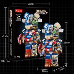 Đồ chơi xếp hình Bearbrick Robot Captain America_188009