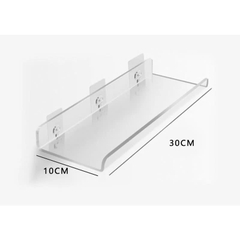 Kệ Mica Treo Tường 3mm & 5mm – Kệ Để Đồ Phòng Tắm, Phòng Ngủ – Tặng Kèm 2 Miếng Dán Tường & Bộ Ốc Vít