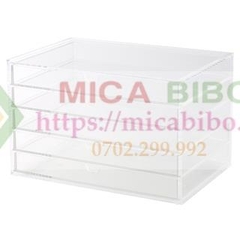 Hộp Mica 5 Hộc Kéo Đựng Phụ Kiện/ Mỹ Phẩm - L 25,5x17x16cm