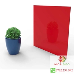 Tấm mica màu đỏ, dày 2mm, nhiều kích thước .Mica