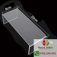 Dày 4mm - Kệ mica chữ U trưng bày Mỹ Phẩm, Trang Sức, Búp Bê, Nhân Vật, bánh