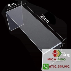 Dày 4mm - Kệ mica chữ U trưng bày Mỹ Phẩm, Trang Sức, Búp Bê, Nhân Vật, bánh
