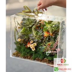Hộp vali đựng quà - Hộp Hoa Mica Trong Suốt - Hộp Quà Tết Trong Suốt - Hộp Hoa Vali Mica