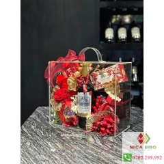 Hộp Vali Mica - Hộp Hoa - Hộp Quà Tặng - Hộp Hoa Trong Suốt Có Quai Xách Bằng Mica