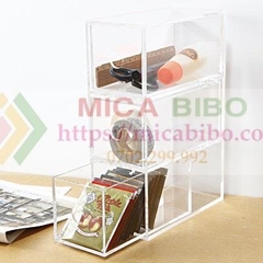 HỘP MICA - 3 HỘC KÉO 9 x 17 x 25 cm