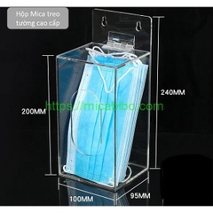 Hộp đựng khẩu trang , đựng đồ treo tường- mIca