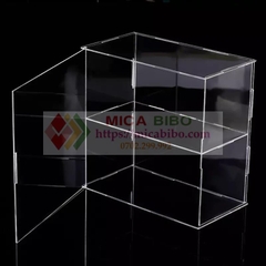 Hộp Mica Trưng Bày Mô Hình 2 Tầng Chống Bụi Bẩn - Loại Lắp Ghép có cửa