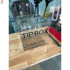 Thùng tip box mica, hộp tip box, có ổ khoá, nhiều màu sắc , nhiều kích thước, thiết kế theo yêu cầu