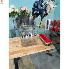 Thùng tip box mica, hộp tip box, có ổ khoá, nhiều màu sắc , nhiều kích thước, thiết kế theo yêu cầu
