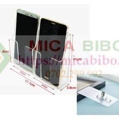 Hộp mica treo tường chuyên dùng đựng điện thoại đang sạc pin- Có nhiều màu