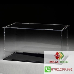 55 Size, dày 3mm, Hộp Mica trưng bày sản phẩm mô hình, đồ sưu tầm, chống bụi, dạng lắp ráp