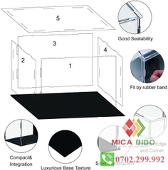 Hộp Mica trong suốt chống bụi. Hộp trưng bày sản phẩm