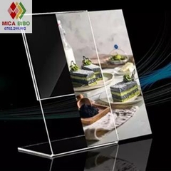 Menu mica chữ L B6 10x20cm