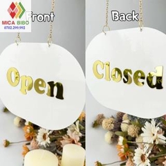 Bảng treo Open/Closed 2 Mặt, Acrylic Nghệ Thuật Trang Trí Cửa Hàng Kinh Doanh Câu Lạc Bộ, Thông Báo Trang Trí Treo Tường
