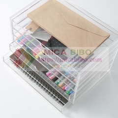 Hộp Mica 5 Hộc Kéo Đựng Phụ Kiện/ Mỹ Phẩm - L 25,5x17x16cm