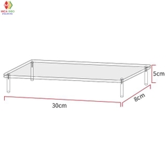 Kệ mica trưng bày nhiều tầng 30x8x5cm mỗi tầng - nhiều kích thước - nhiều màu
