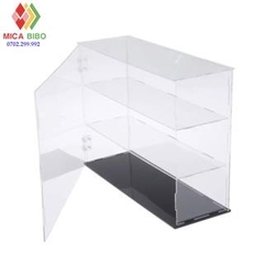 Hộp Mica 3 tầng 25x10x30cm, Cao mỗi tầng 15cm,, trưng bày sản phẩm mô hình, đồ sưu tầm, chống bụi