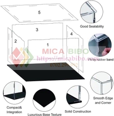 Hộp Mica Trưng Bày Mô Hình Kèm 2 Tầng - Chống Bụi Bẩn - Loại Lắp Ghép