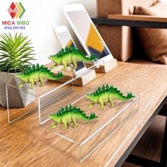 Dài 50cm, rộng mỗi tầng 10cm, cao mỗi tầng 10cm,chân cao 5cm, Kệ mica size lớn nhiều tầng - nhiều màu sắc