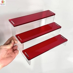 Kệ mica xuyên sáng trưng bày sản phẩm, nhiều màu sắc