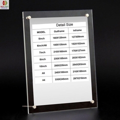 Khung ảnh mica để bàn A4 A5 A6 A7 B4 B5 B6