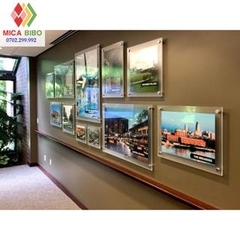 Khung tranh ảnh mica trong treo tường, Size lớn 60x60cm, 60x70cm, 60x80cm, 60x90cm, tặng kèm ốc vít