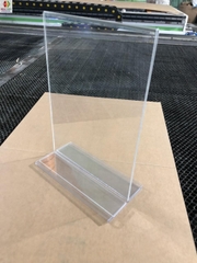 Menu mica A5 ngang (21x15cm),Card Stand loại đẹp đế lùa