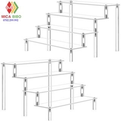 Kệ mica trưng bày nhiều tầng 30x8x5cm mỗi tầng - nhiều kích thước - nhiều màu