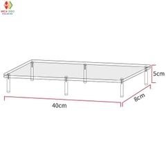 Kệ mica trưng bày nhiều tầng 40x8x5cm mỗi tầng - nhiều kích thước - nhiều màu