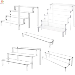 20x10x5cm,1-5 tầng,10 màu sắc, Kệ/giá đỡ Mica trưng bày Nhân Vật, Cupcake, Mỹ Phẩm, Nước Hoa, Trang Sức