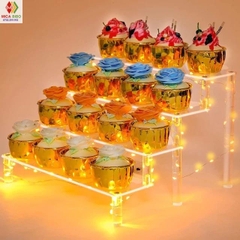20x10x5cm,1-5 tầng,10 màu sắc, Kệ/giá đỡ Mica trưng bày Nhân Vật, Cupcake, Mỹ Phẩm, Nước Hoa, Trang Sức