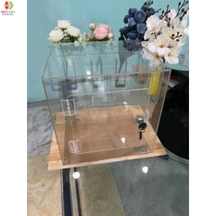Thùng phiếu, hòm phiếu, hòm bốc thăm, hòm từ thiện mica, có ổ khóa, cỡ dày 2mm,3mm