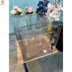 Thùng phiếu, hòm phiếu, hòm bốc thăm, hòm từ thiện mica, có ổ khóa, cỡ dày 2mm,3mm