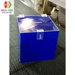 Thùng phiếu, thùng bốc thăm, nắp trong suốt, Dày 3mm, nhiều màu, nhiều kích thước