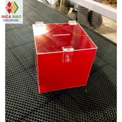 Thùng phiếu, thùng bốc thăm, nắp trong suốt, Dày 3mm, nhiều màu, nhiều kích thước