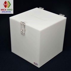 Thùng phiếu, hòm phiếu, hòm bốc thăm, hòm từ thiện mica, nhiều màu sắc