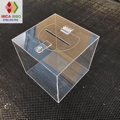 Thùng phiếu, hòm phiếu, hòm bốc thăm, hòm từ thiện mica trong vuông các cỡ