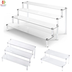 Kệ mica trưng bày nhiều tầng 40x8x5cm mỗi tầng - nhiều kích thước - nhiều màu