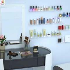 Kệ trưng bày Nail, nước sơn, son, treo tường, kèm miếng dán ốc vít, nhiều màu sắc