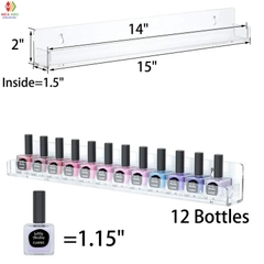 Kệ trưng bày Nail, nước sơn, son, treo tường, kèm miếng dán ốc vít, nhiều màu sắc