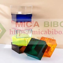 Hàng cao cấp, Hộp mica có nắp đậy trang sức, Mỹ phẩm, hoặc làm kệ trưng bày sản phẩm, nhiều màu sắc