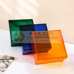 Hàng cao cấp, Hộp mica có nắp đậy trang sức, Mỹ phẩm, hoặc làm kệ trưng bày sản phẩm, nhiều màu sắc