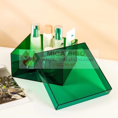 Hàng cao cấp, Hộp mica có nắp đậy trang sức, Mỹ phẩm, hoặc làm kệ trưng bày sản phẩm, nhiều màu sắc